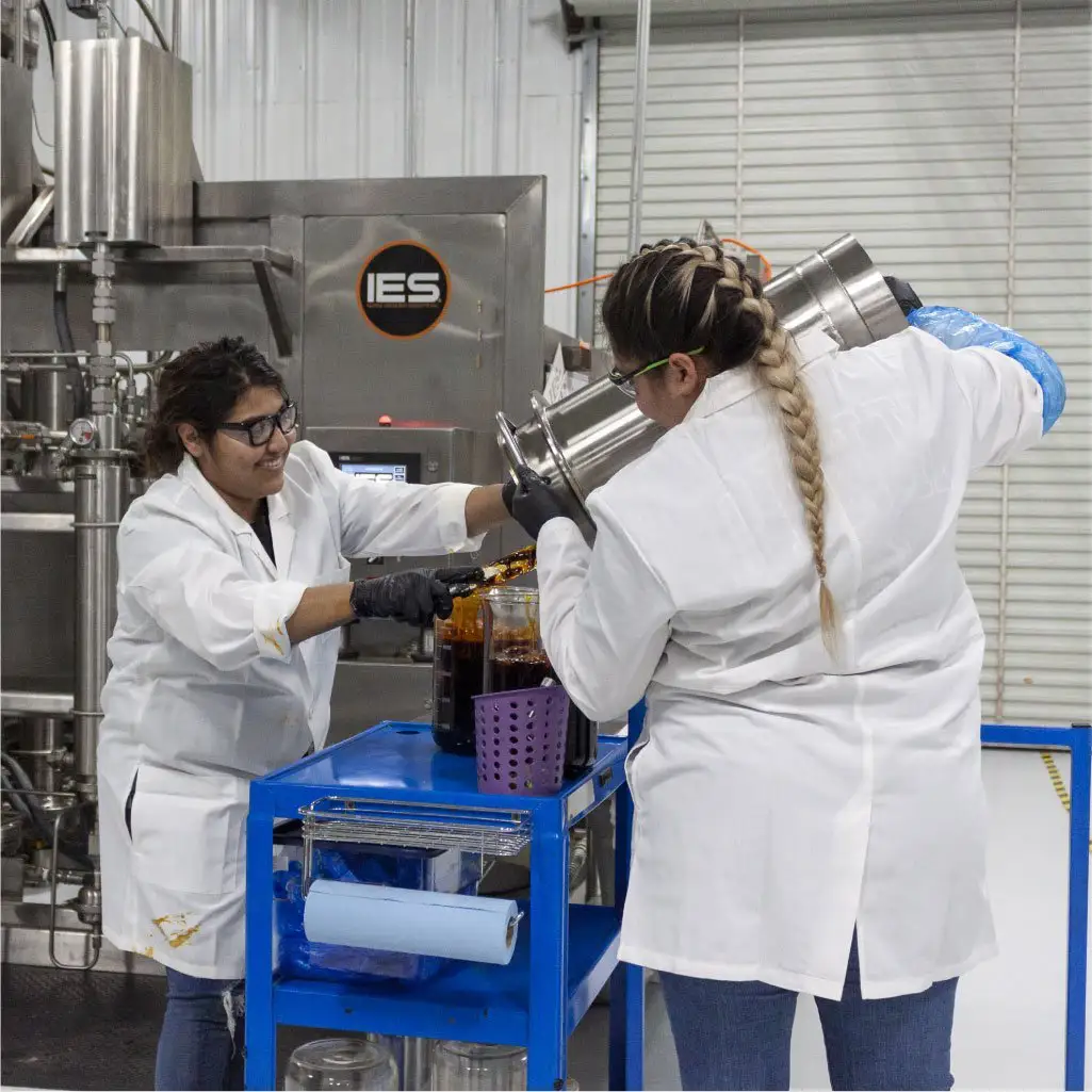 Eagle Moon Hemp CBD Lab Techs Working with Distillate